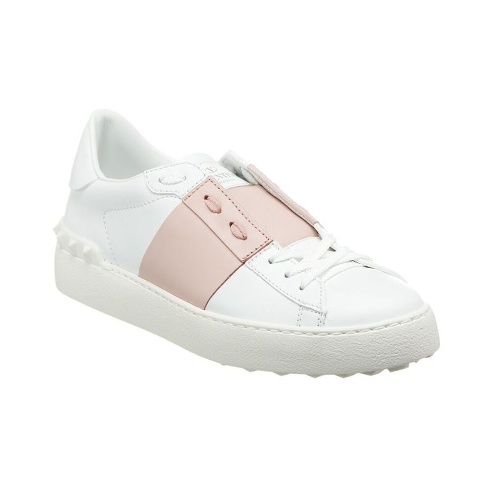 Valentino Rockstud Open Leather Sneaker